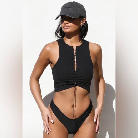 Joah Brown. Black top Size: S/M - Picture 3 of 6